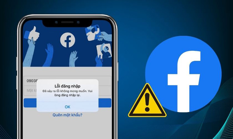 Lỗi đăng nhập Facebook trên Iphone do sai thông tin đăng nhập