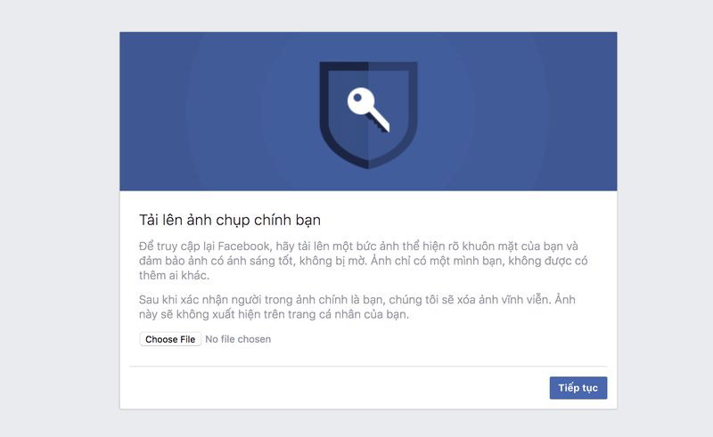 Mở khóa Facebook bắt xác minh danh tính: Yêu cầu tải ảnh